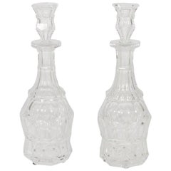 Antique Pair of Baccarat Crystal Liquor Decanters