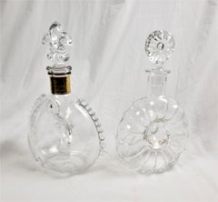 Pair of Baccarat Crystal Mid-Century Remy Martin Liquor Bottles or Decanters