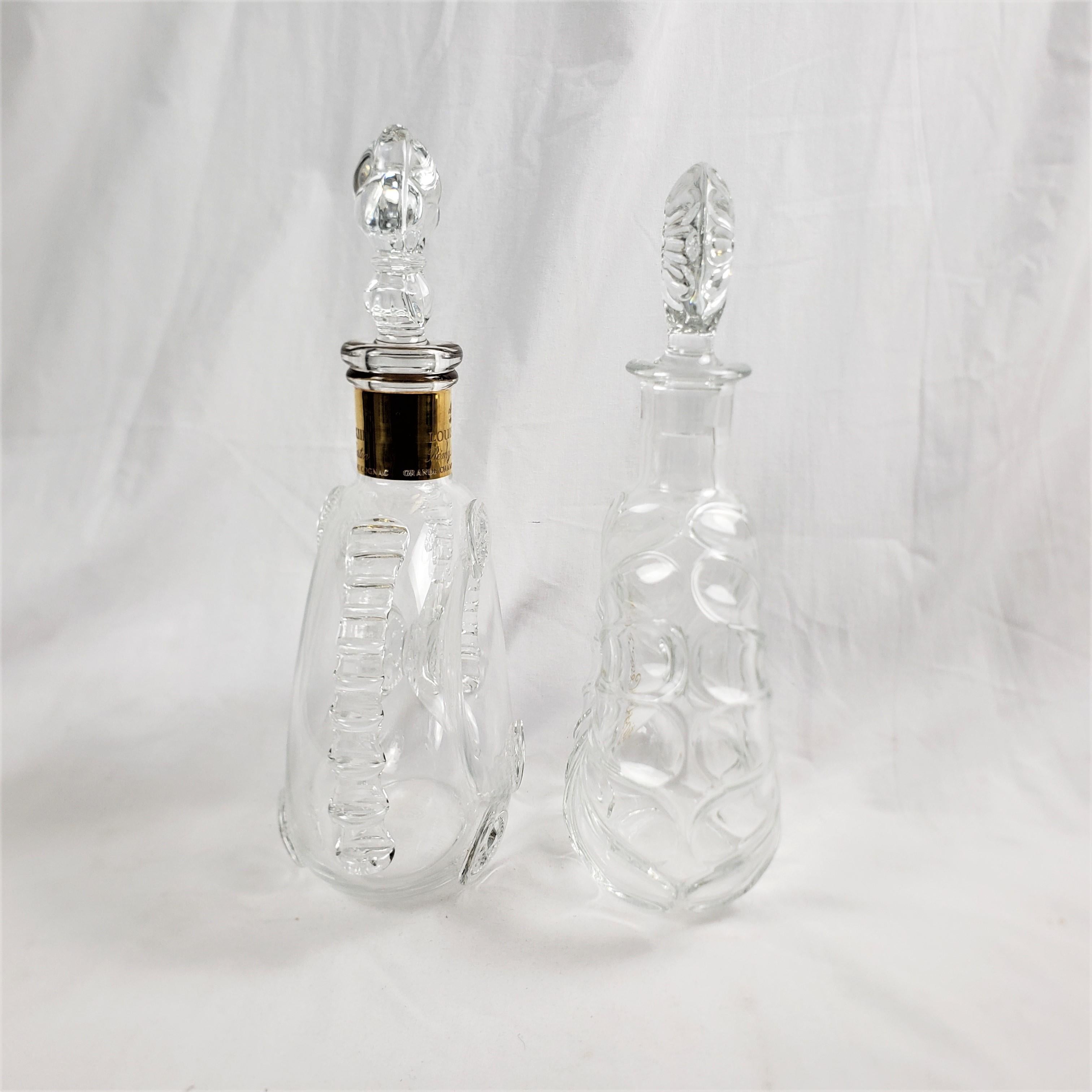 Louis XIII Pair of Baccarat Crystal Mid-Century Remy Martin Liquor Bottles or Decanters For Sale