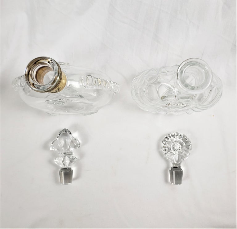 Pair of Baccarat Crystal Mid-Century Remy Martin Liquor Bottles or