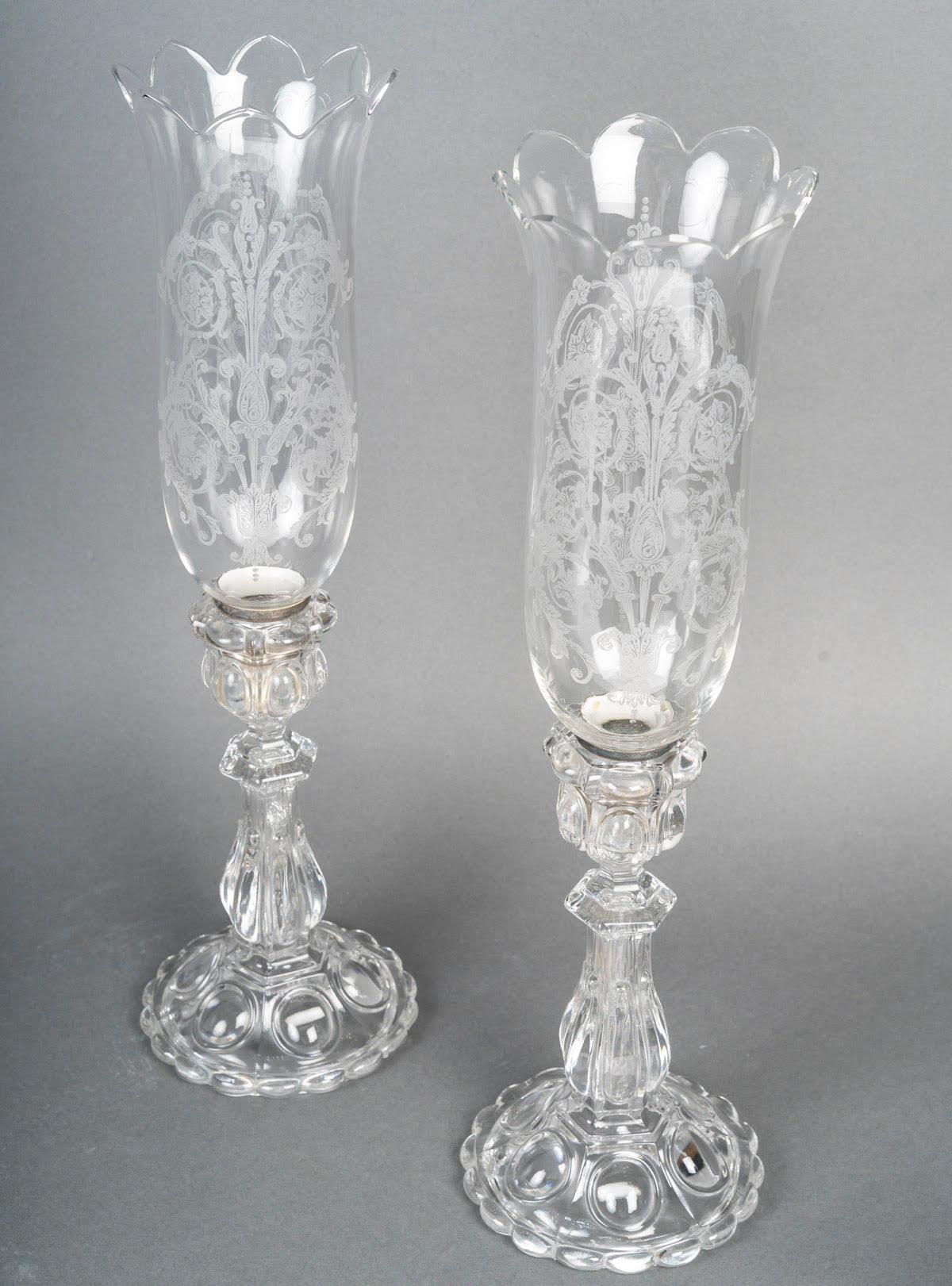 Pair of Baccarat crystal photofores, 20th century.

Pair of Baccarat crystal photofores, Napoleon III style, 20th century.
H: 50cm, D: 15cm