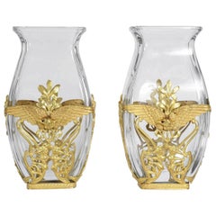 Pair of Baccarat Crystal Vases