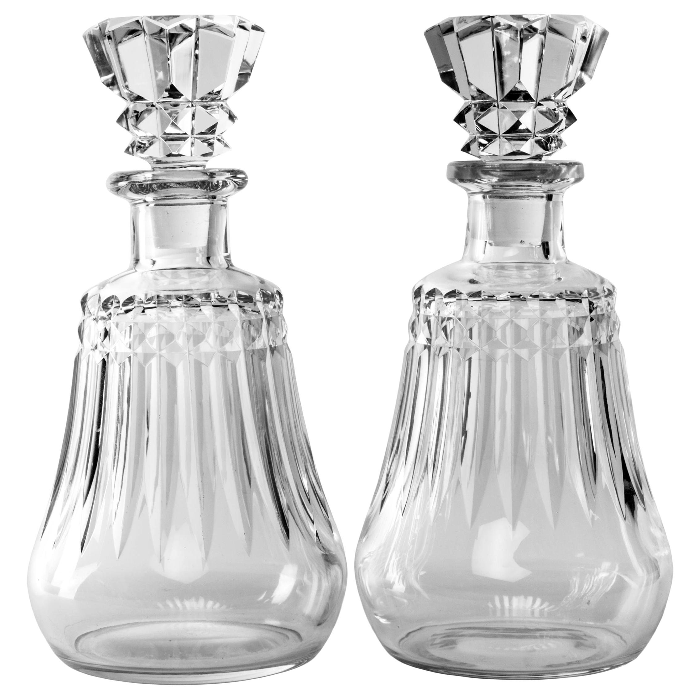 Pair of Baccarat Decanters For Sale