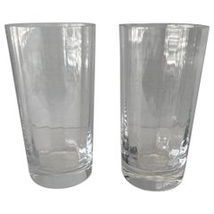 Pair of Baccarat France Capri Optic Highball Glasses
