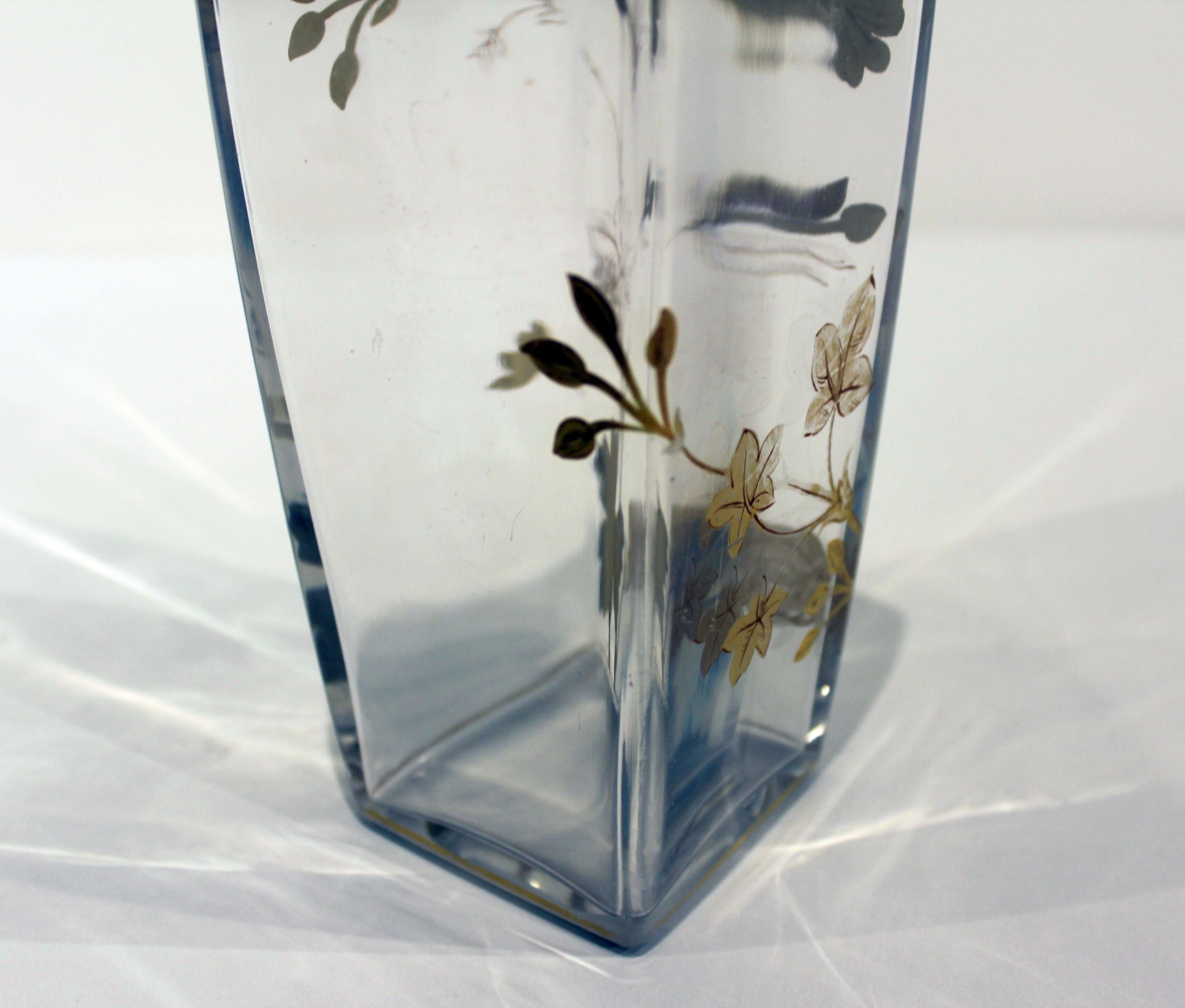 Pair of Baccarat Glass Vases Signed For Sale 3