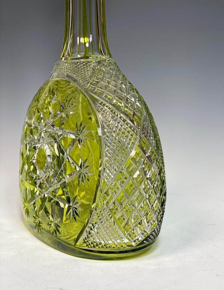 Pair of Baccarat Hand Blown Crystal "Tsar" Cut To Clear Decanters17