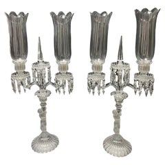 Pair of Baccarat “L’Enfant” Crystal Candelabras