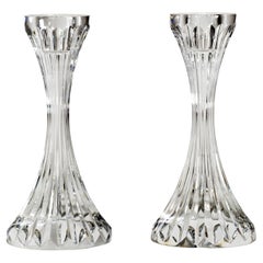 Pair of Baccarat Massena Crystal Candlesticks, Signed