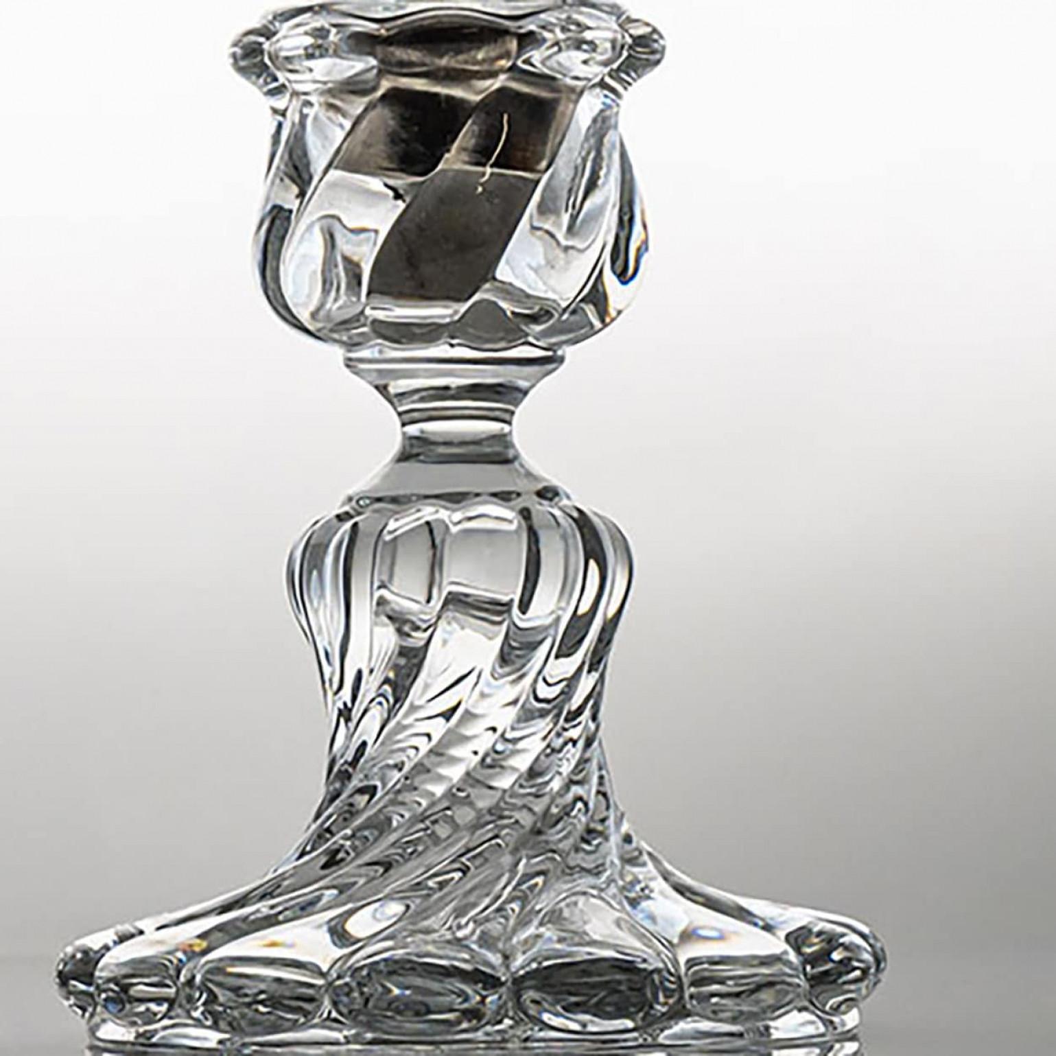 XXI secolo e contemporaneo Pair of Baccarat Structured Clear Crystal Vases, France in vendita