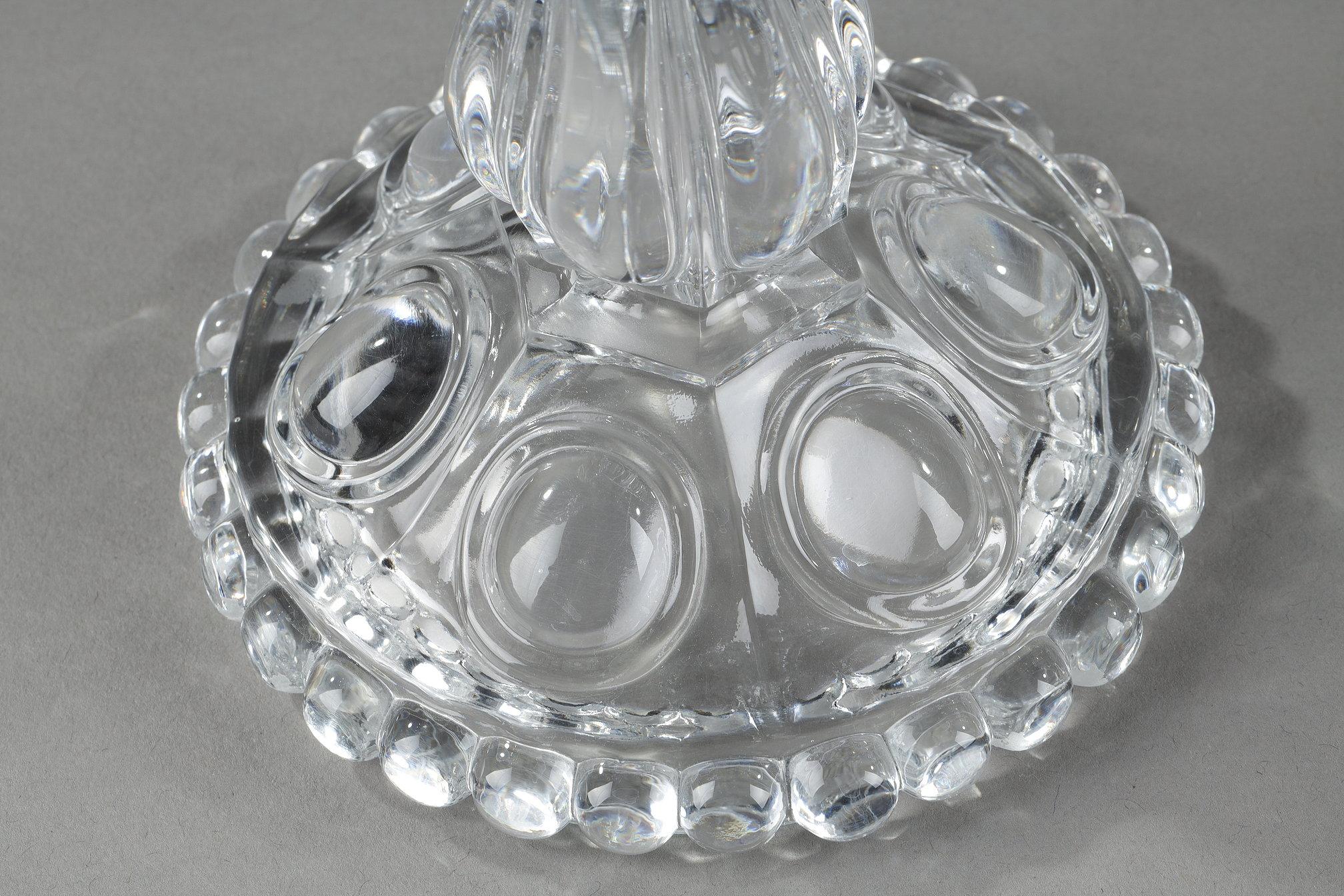 Pair of Baccarat three-light candlesticks 10