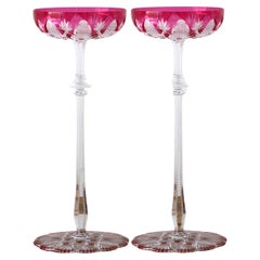 Pair of Baccarat Tsar Champagne Coupes