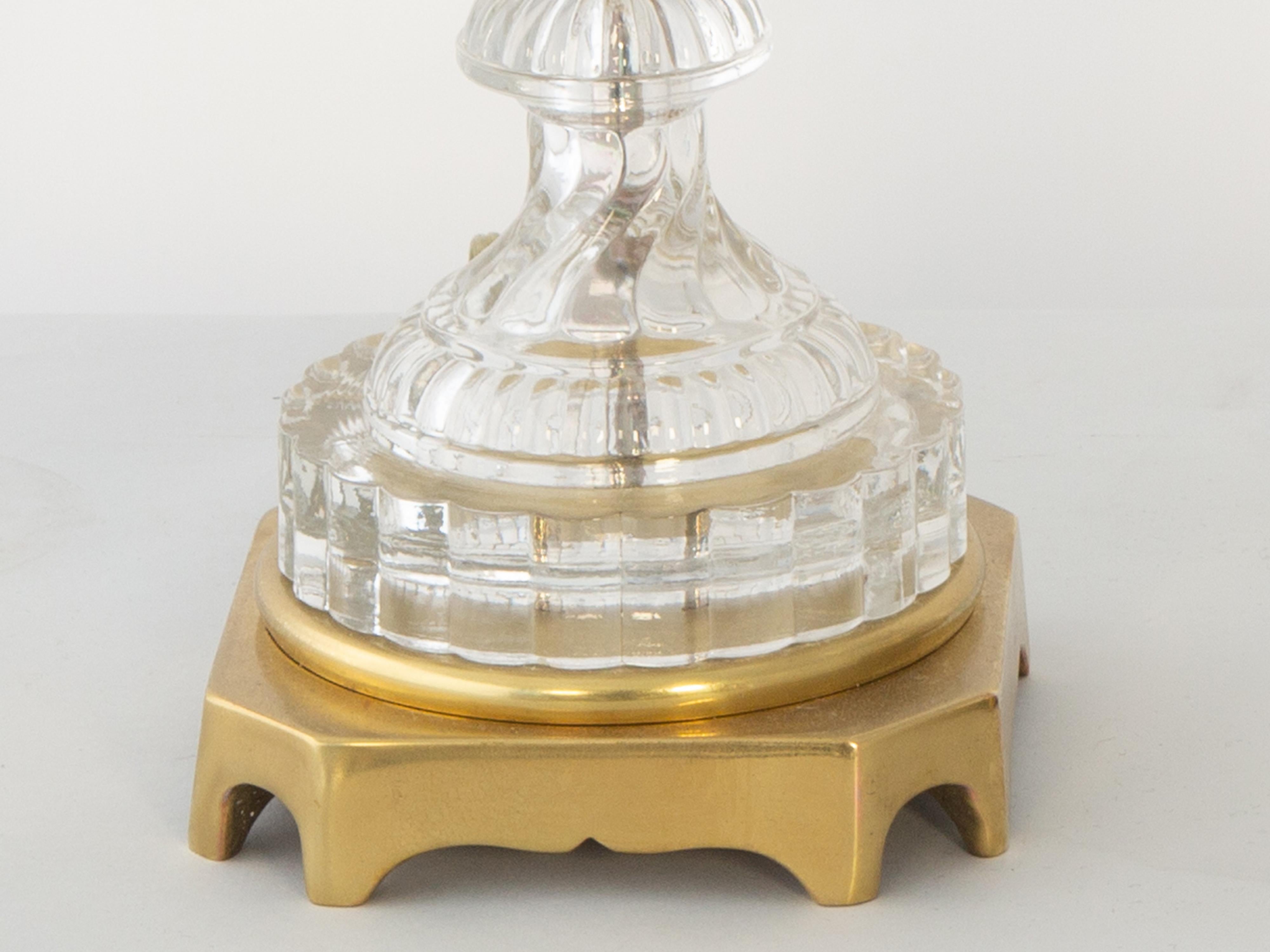 Pair of Baccarat Urn From Lamps by Paul Hanson im Angebot 1