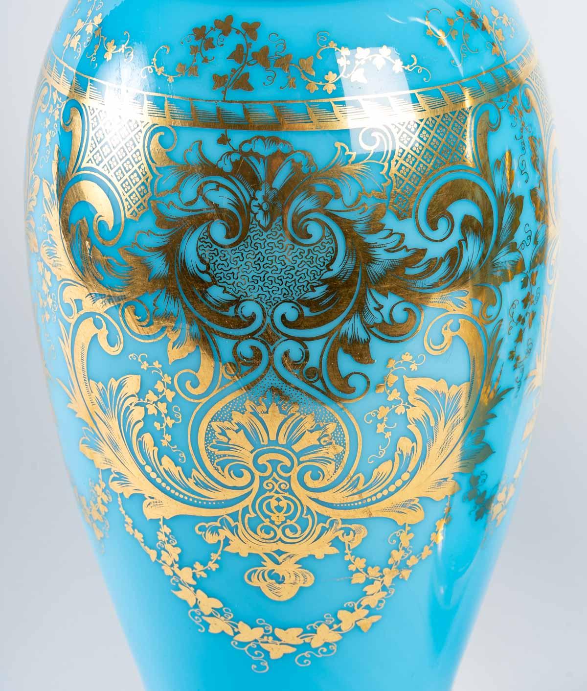 Late 19th Century Pair of Baccarat Vases, 19 Century