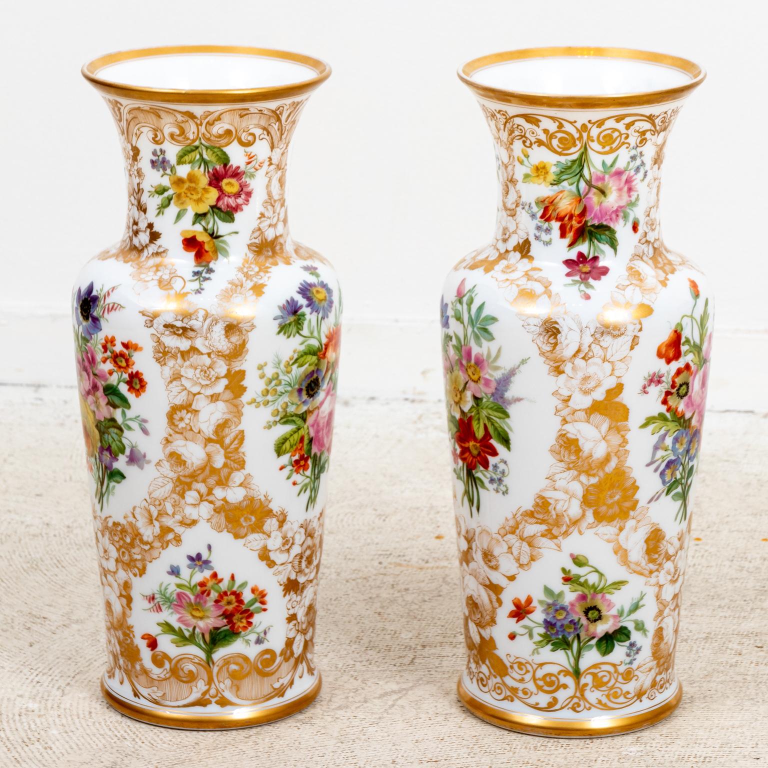 French Pair of Baccarat Vases