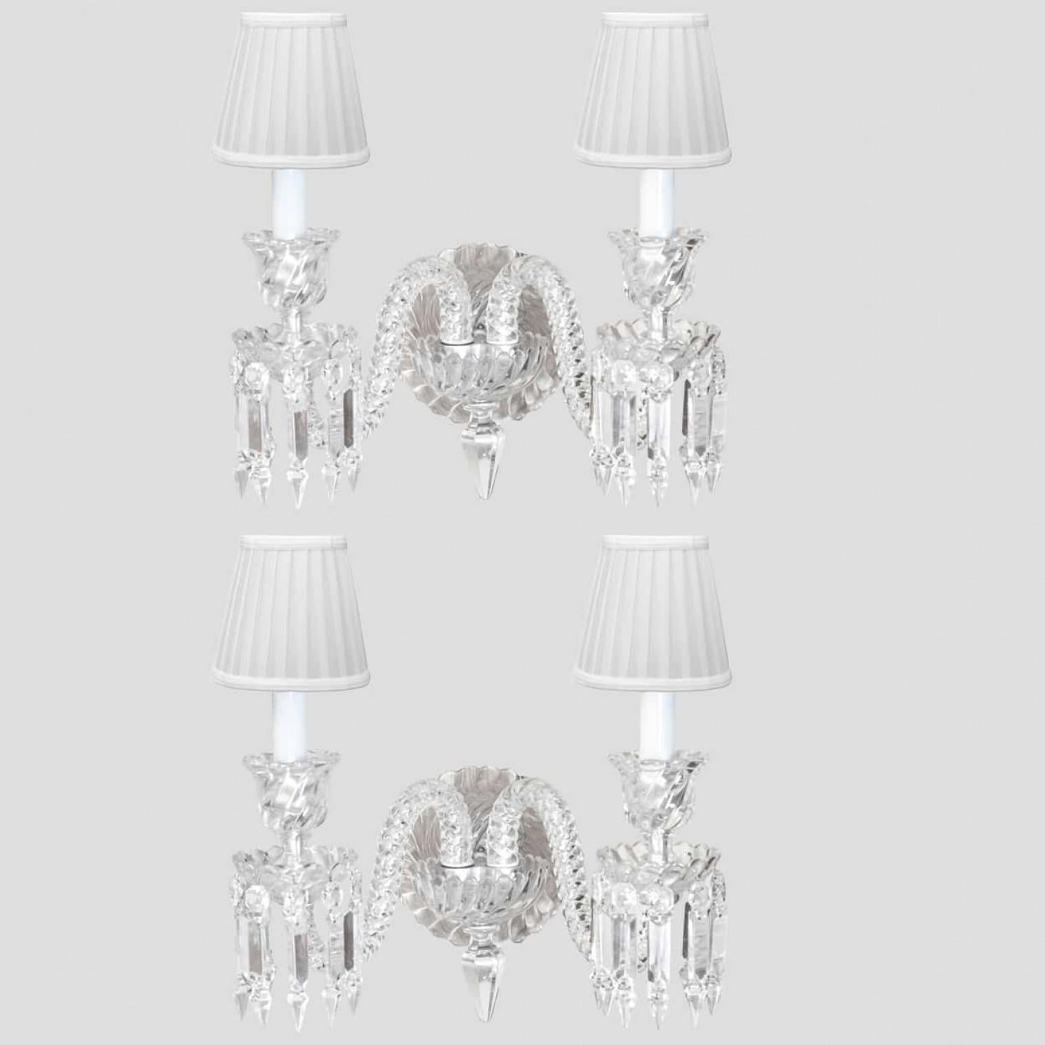 Other Pair of Baccarat Wall Lamp 2 Lights, 1990 For Sale