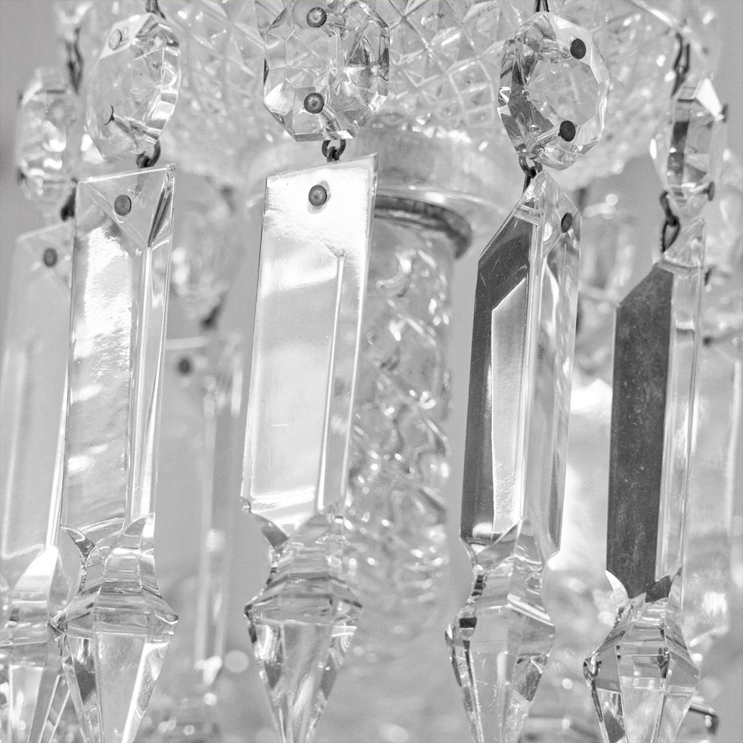 Late 20th Century Pair of Baccarat Wall Lamp 2 Lights, 1990 For Sale