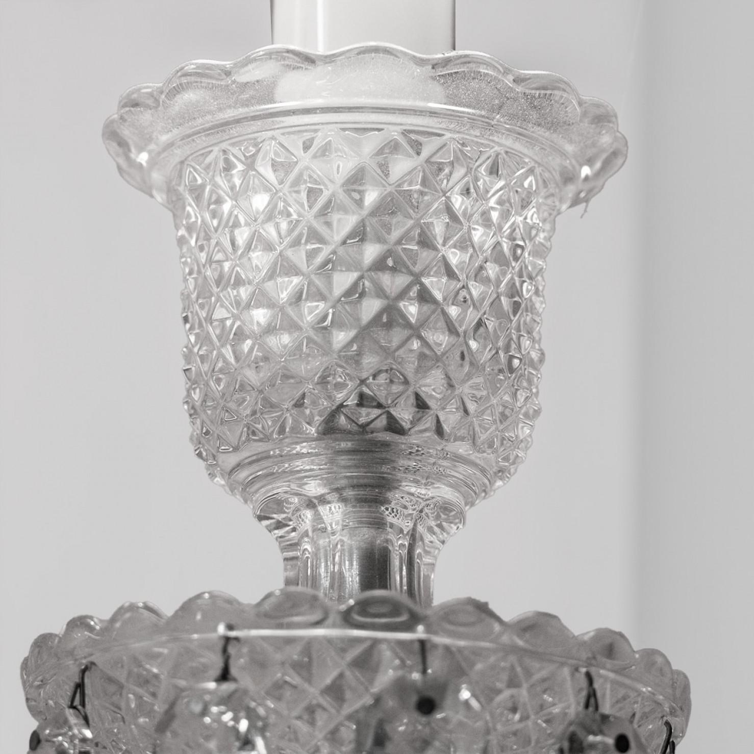 Art Glass Pair of Baccarat Wall Lamp 2 Lights, 1990 For Sale