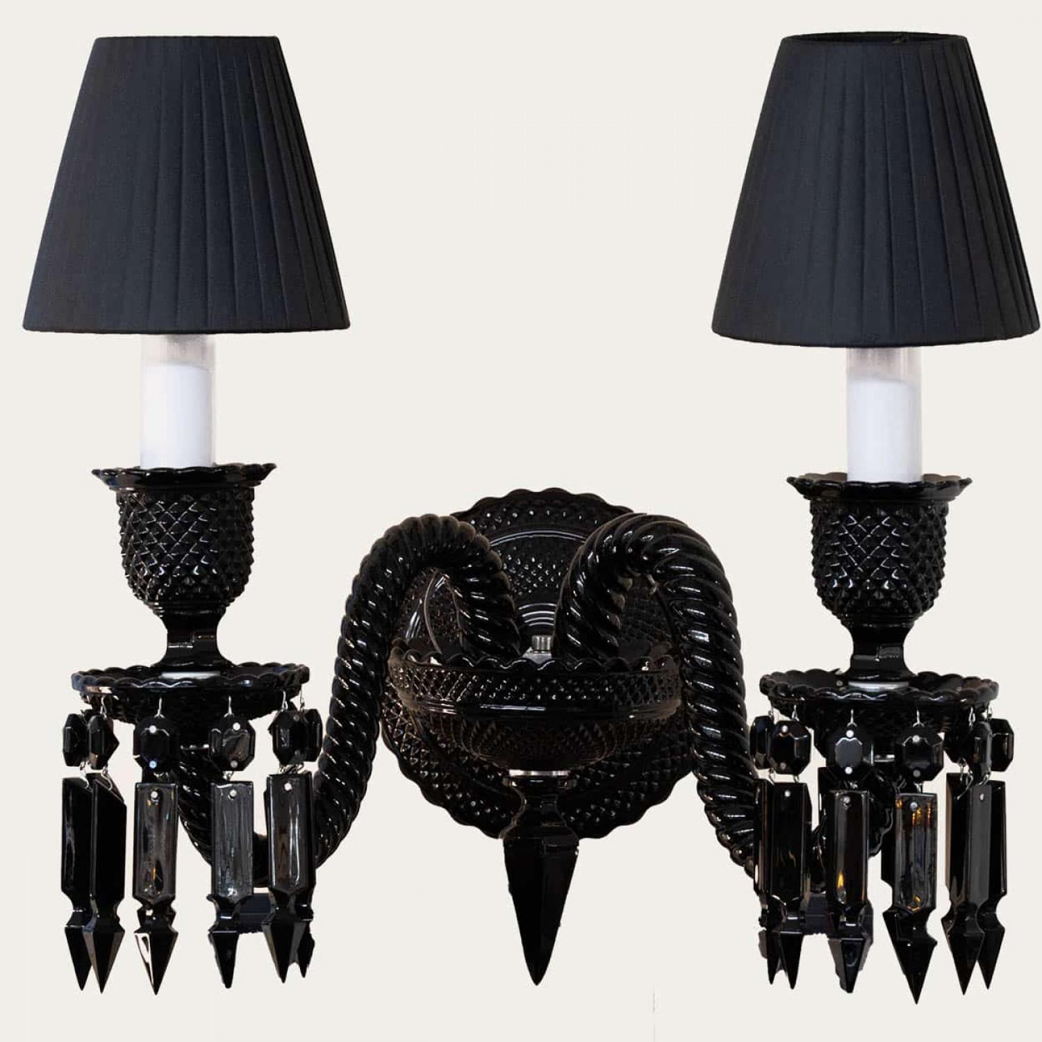 Pair of Baccarat Wall Lamp 2 Lights Black Side Starck Otro en venta