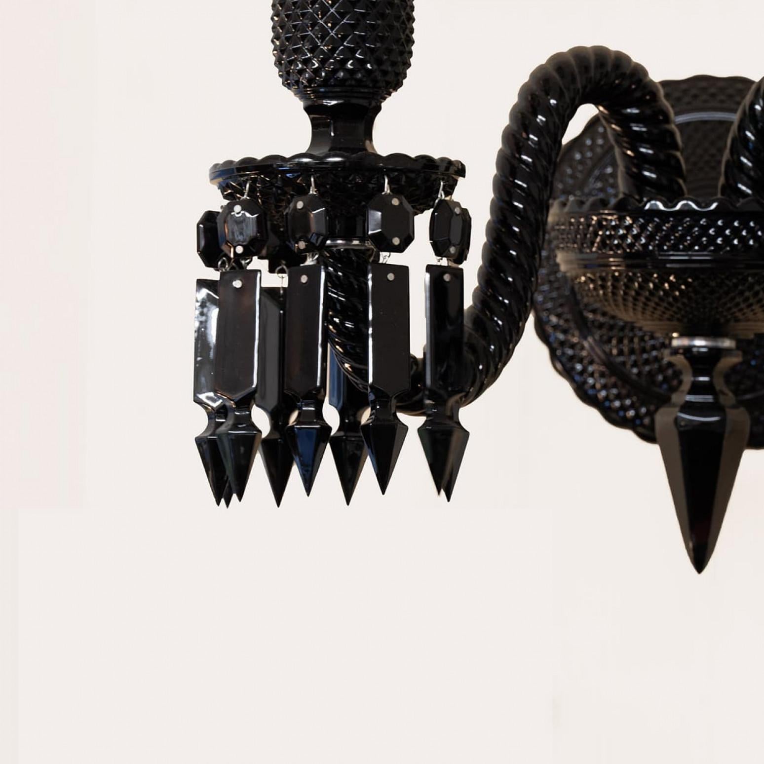 Pair of Baccarat Wall Lamp 2 Lights Black Side Starck finales del siglo XX en venta