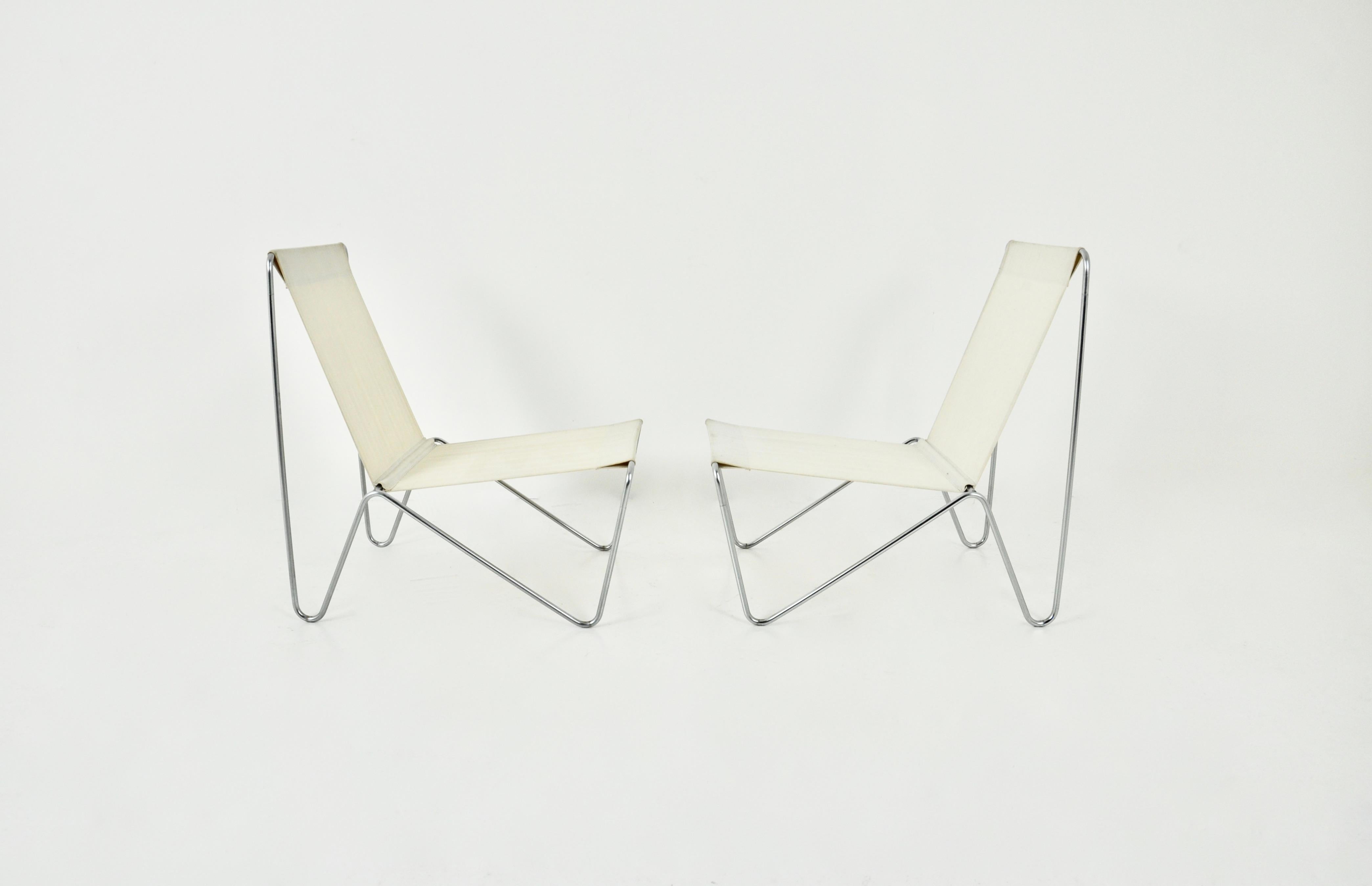 Pair of Bachelor chairs by Verner Panton for Fritz Hansen, 1950s In Good Condition In Lasne, BE