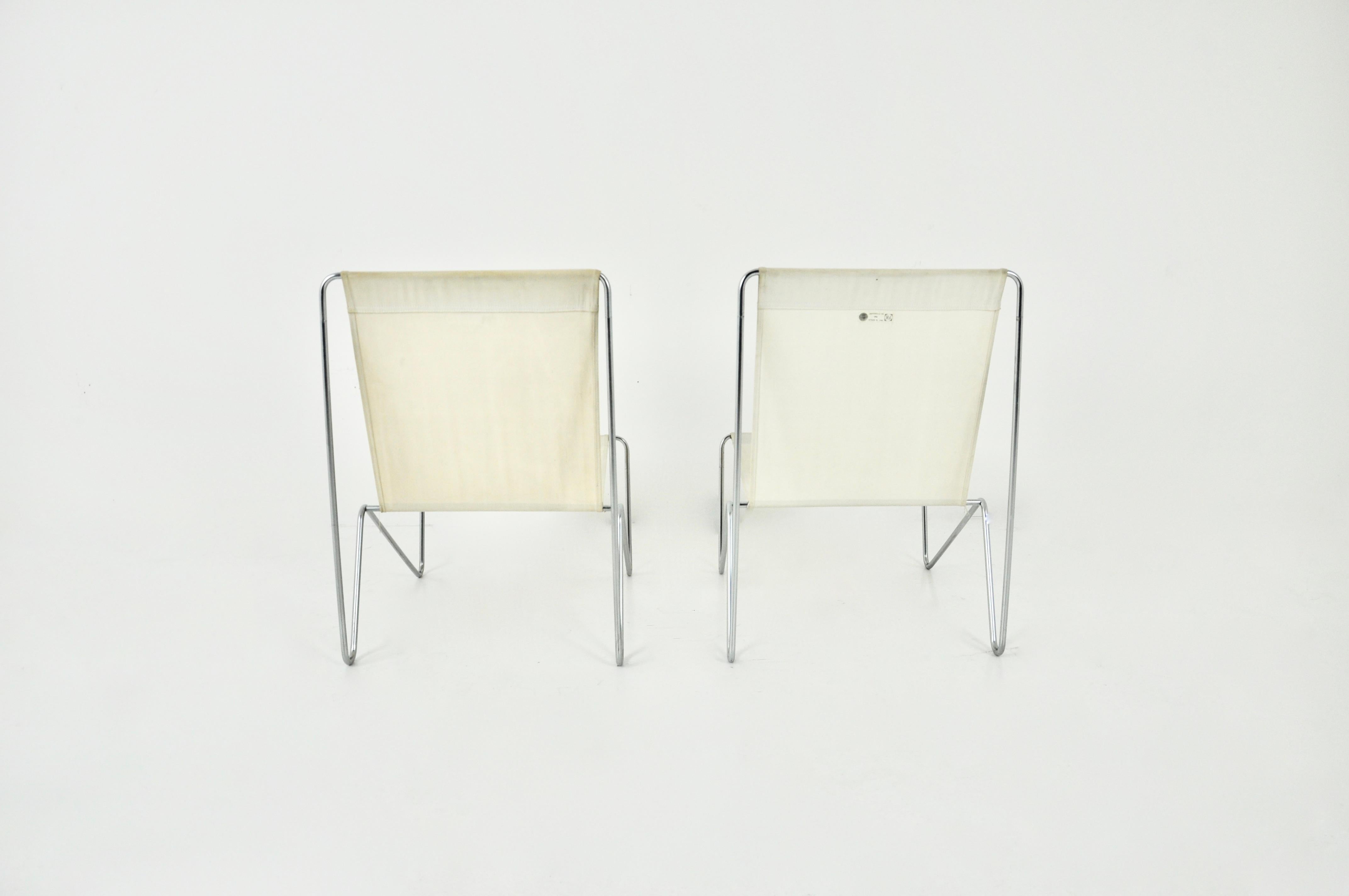 Mid-20th Century Pair of Bachelor chairs by Verner Panton for Fritz Hansen, 1950s