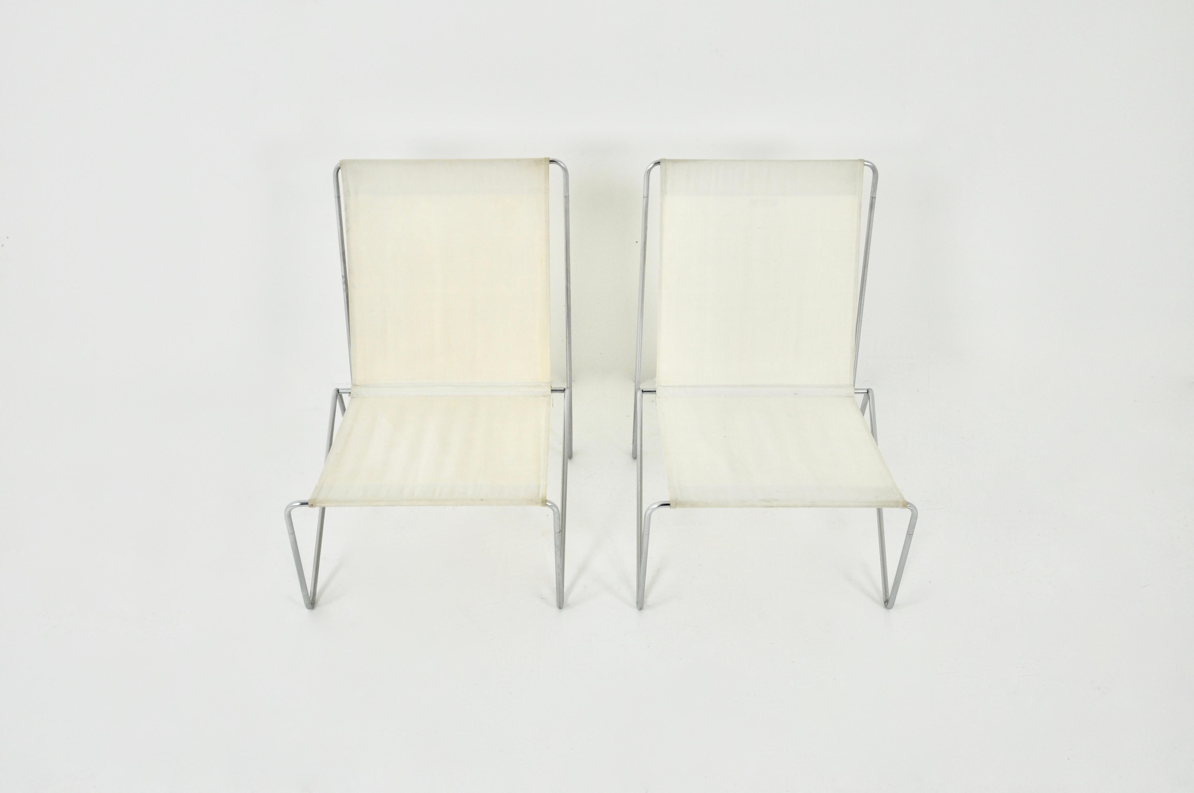 Pair of Bachelor chairs by Verner Panton for Fritz Hansen, 1950s 1