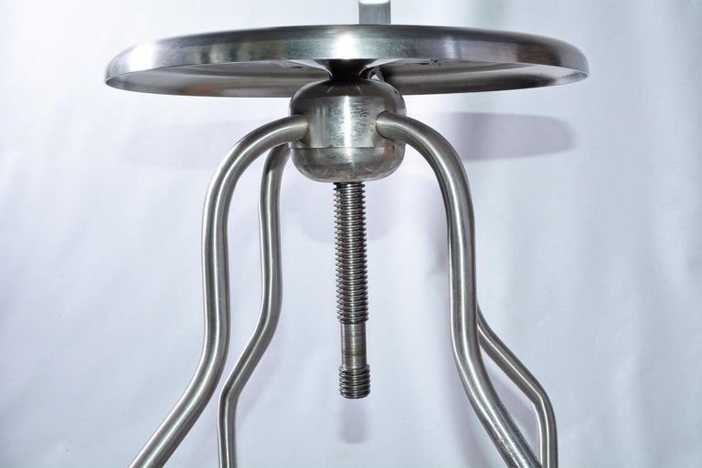 Pair of Backrest Stainless Steel Rotating Stool Saddle Chair with Ss6