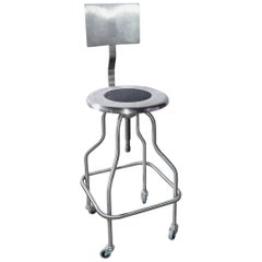 Pair of Backrest Stainless Steel Rotating Stool Saddle Chair with Ss6