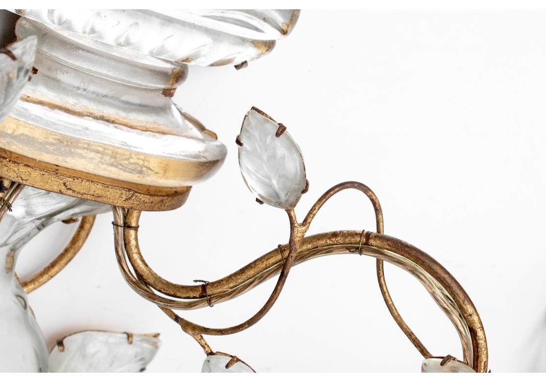Pair of Bagues Paris Crystal and Gilt Bird Form Sconces For Sale 1