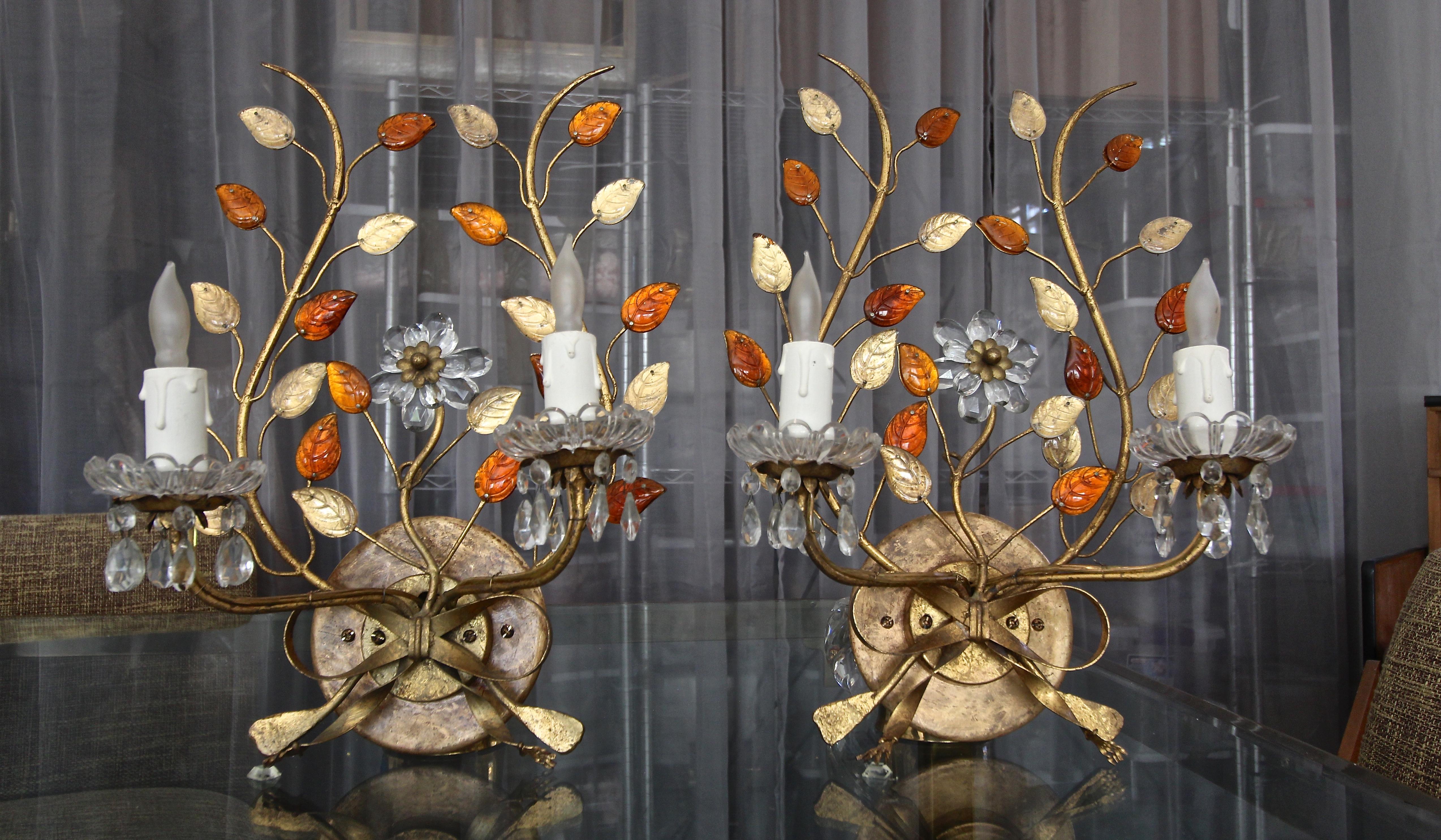 floral sconces