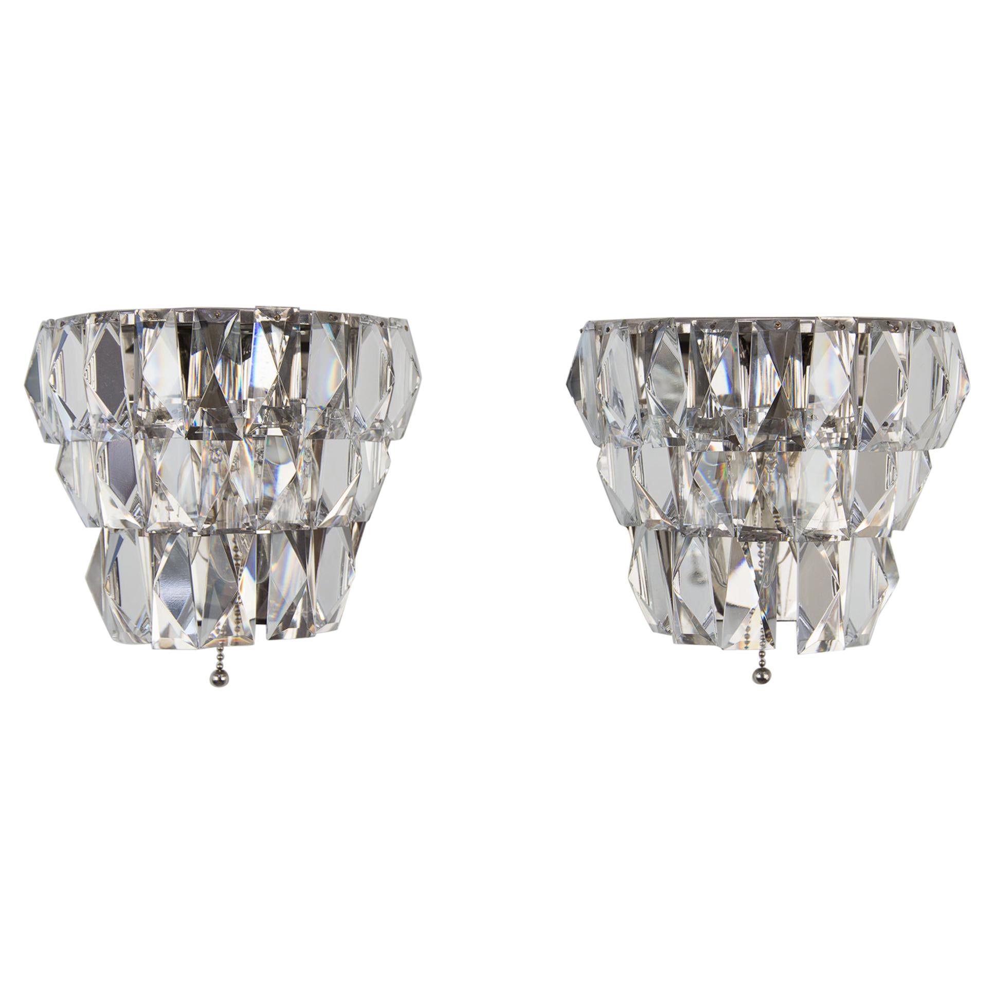 Pair of Bakalowits Wall Lamps, circa 1960s For Sale