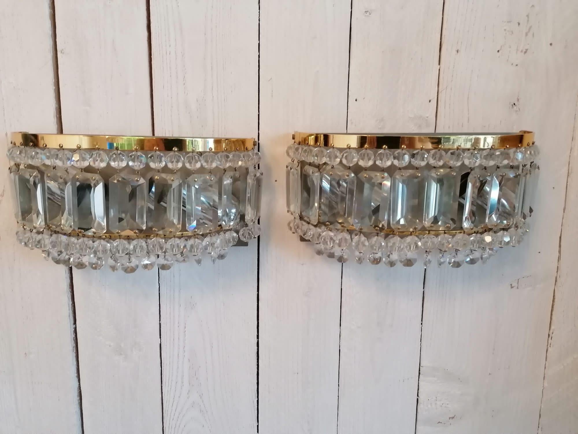 Austrian Pair of Bakalowits Wall Lamps, Sconces  For Sale