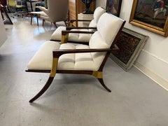 Pareja de tumbonas Baker Athena Klismos Diseñadas por Thomas Pheasant