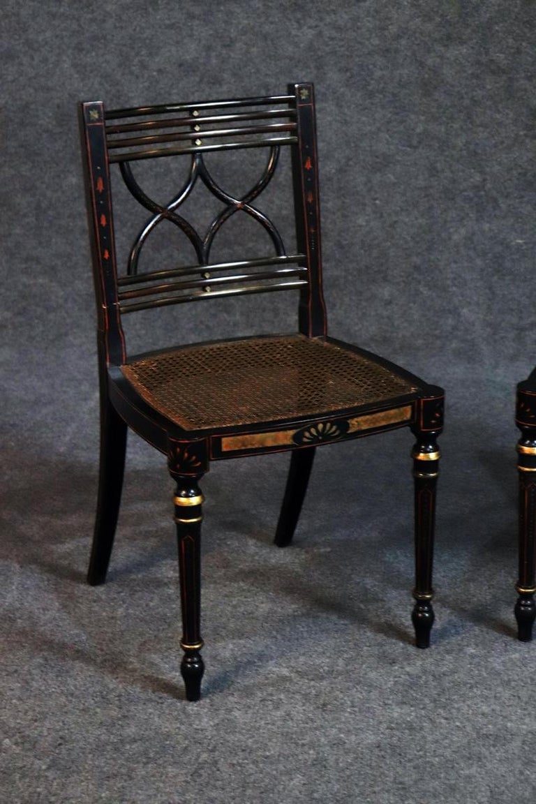 Pair of Baker Charleston Collection Regency Style Side Chairs at 1stDibs