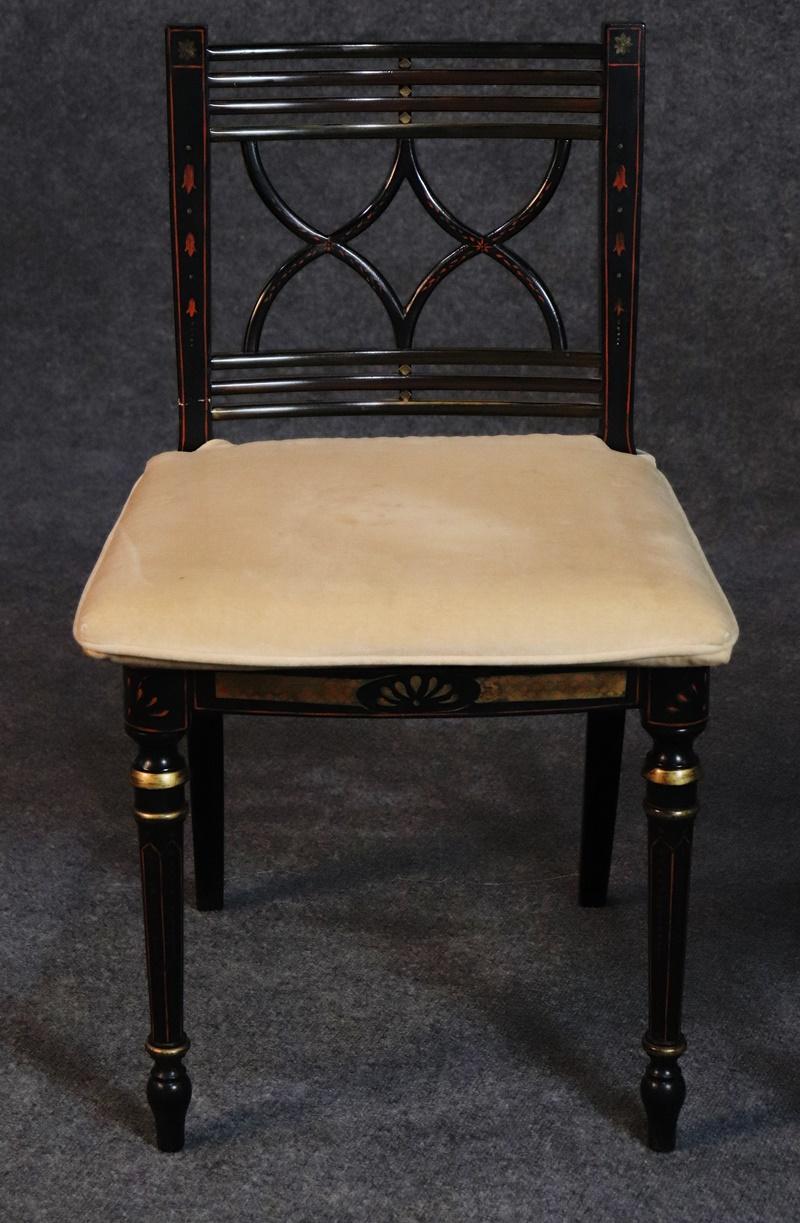 Pair of Baker Charleston Collection Regency Style Side Chairs In Good Condition In Swedesboro, NJ