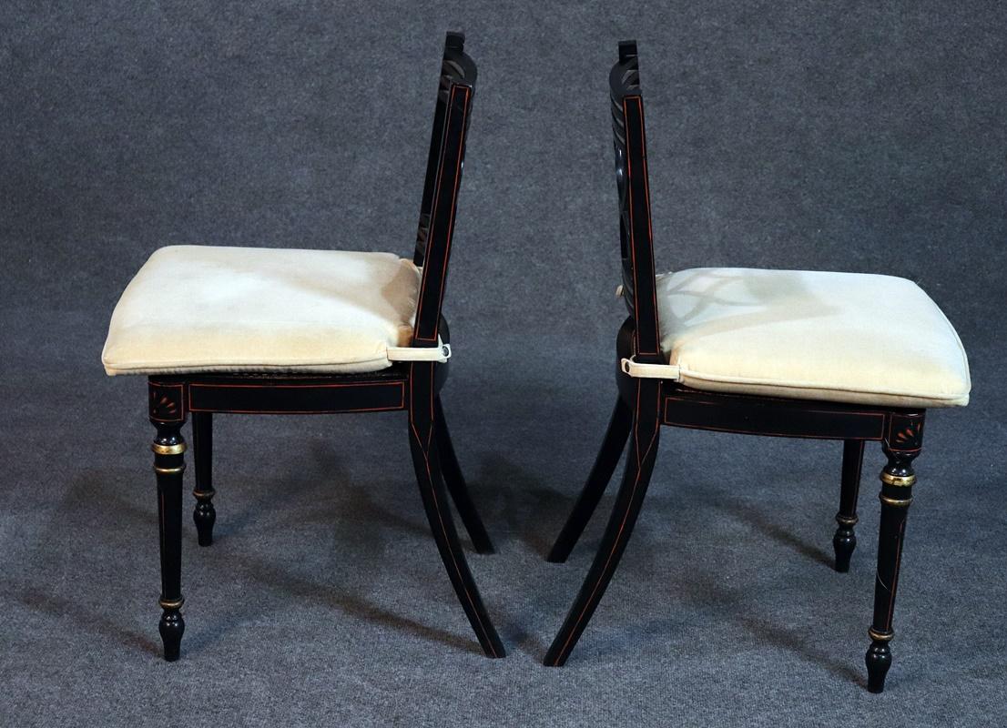 Pair of Baker Charleston Collection Regency Style Side Chairs 1