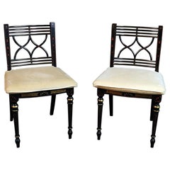 Pair of Baker Charleston Collection Regency Style Side Chairs