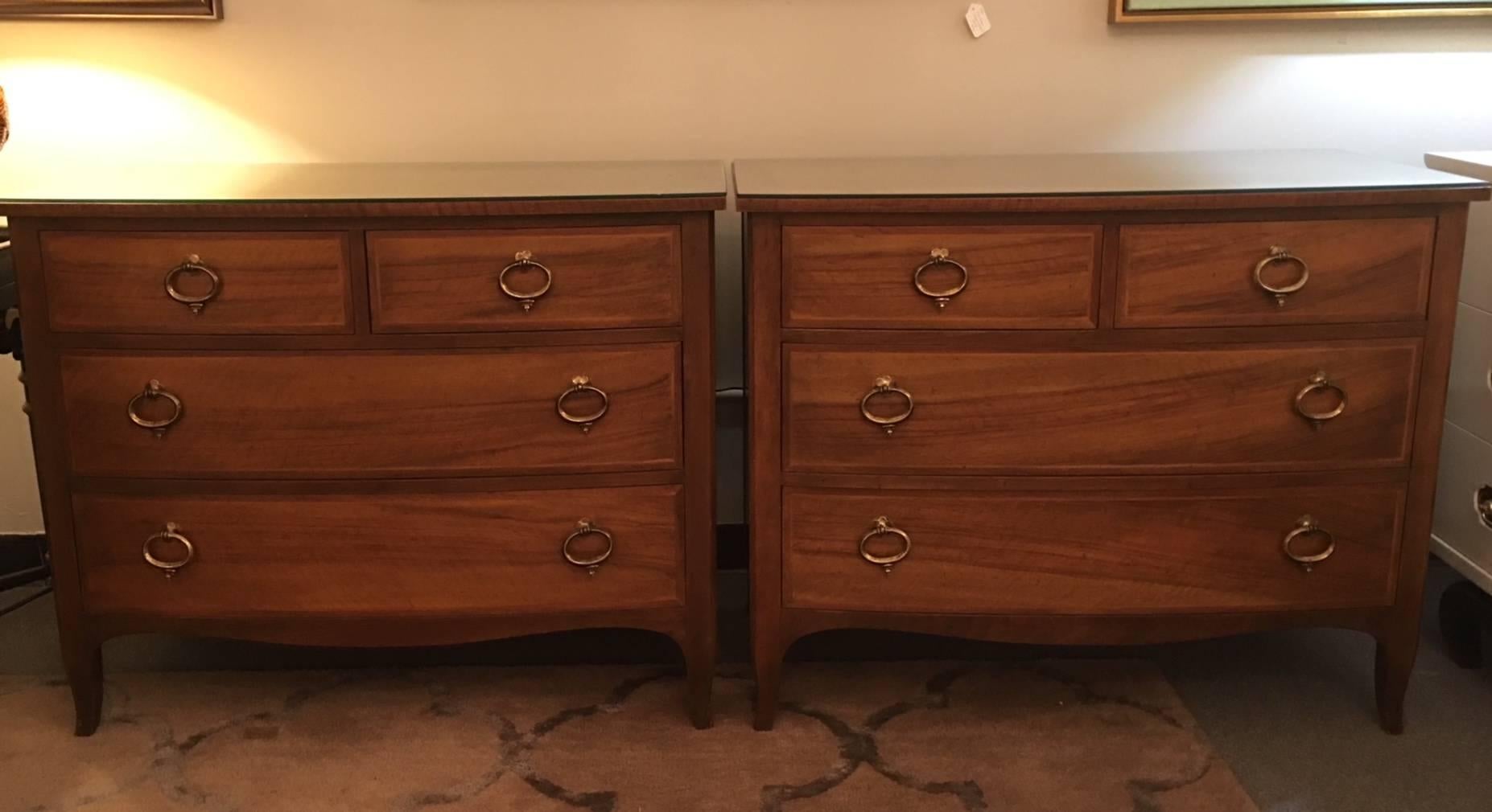 This pair of Baker chests is the perfect size for a million uses, but the first that comes to mind is the hard-to-find bedside chests. It is great to have something with more than a square foot upon which to place your books, beverage, reading
