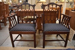 Pair of Baker Chippendale Arm Chairs
