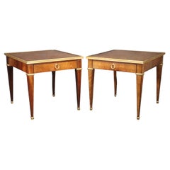 Pair of Baker Directoire Maison Jansen Style End Tables Side Tables