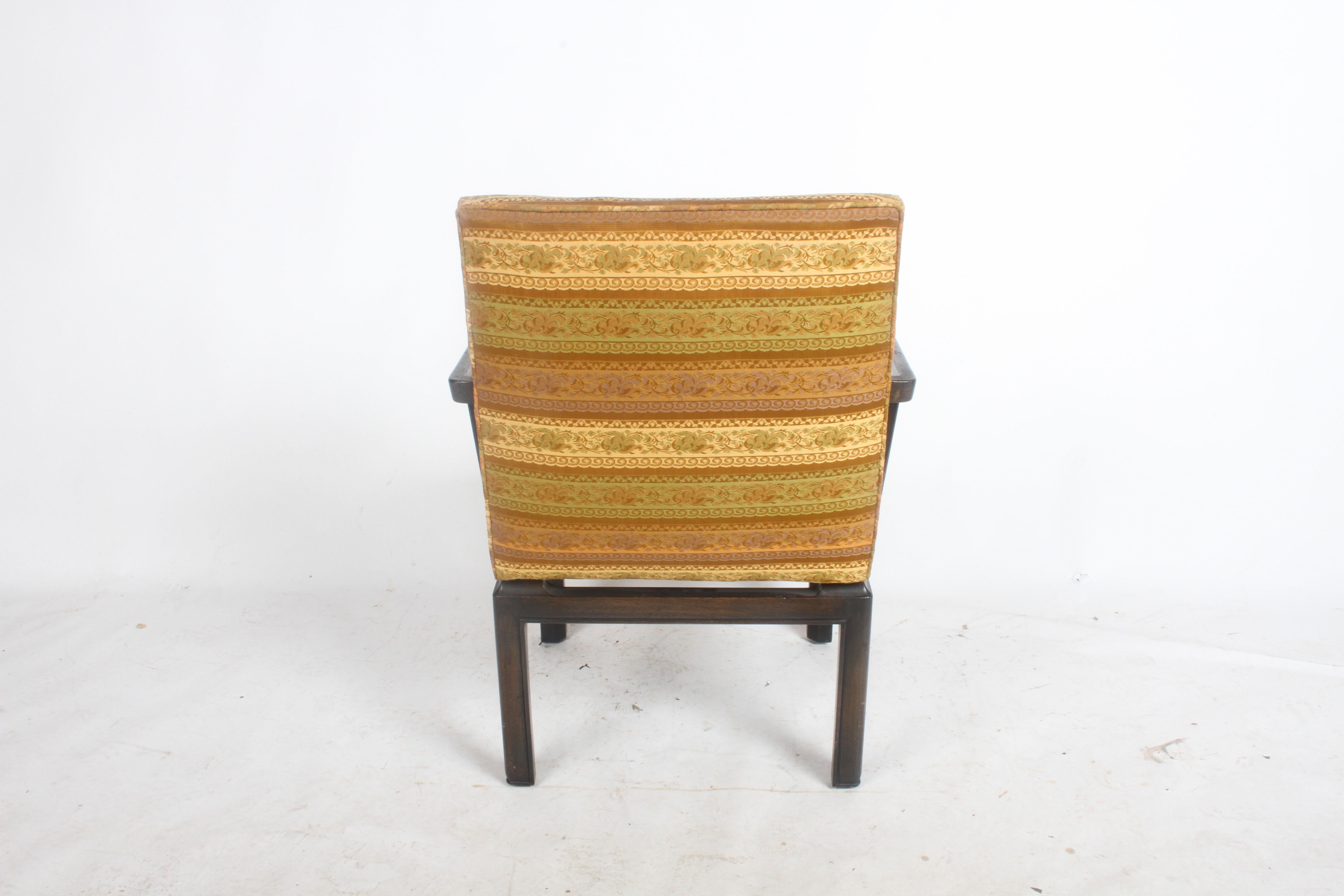 Upholstery Pair of Baker Far East Greek Key Dining or Occasional Chairs For Sale