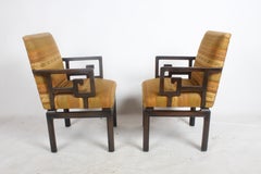 Pair of Baker Far East Greek Key Dining or Occasional Chairs