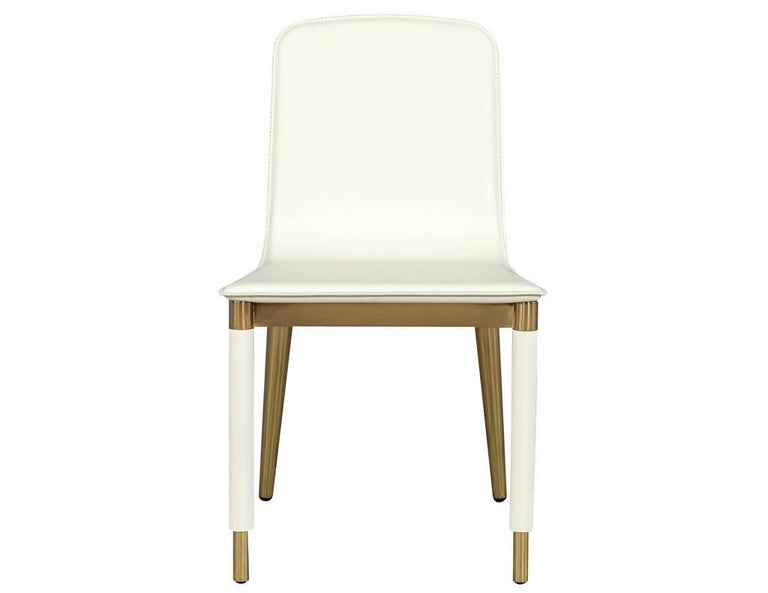 Pair of Baker Folio Side Chairs in White Leather at 1stDibs folio 21