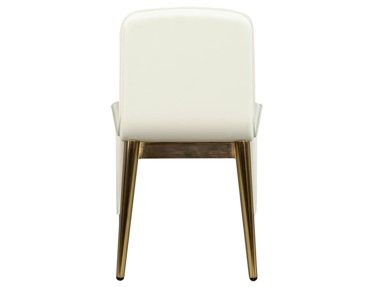 Pair of Baker Folio Side Chairs in White Leather at 1stDibs folio 21