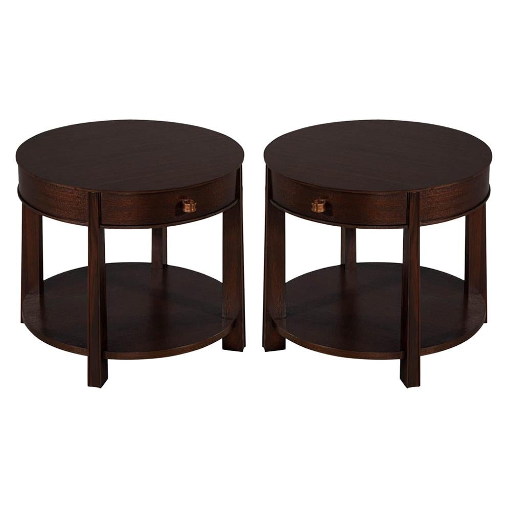 Pair of Baker Furniture Barbara Barry Ranch Lamp Tables
