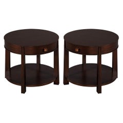 Pair of Baker Furniture Barbara Barry Ranch Lamp Tables