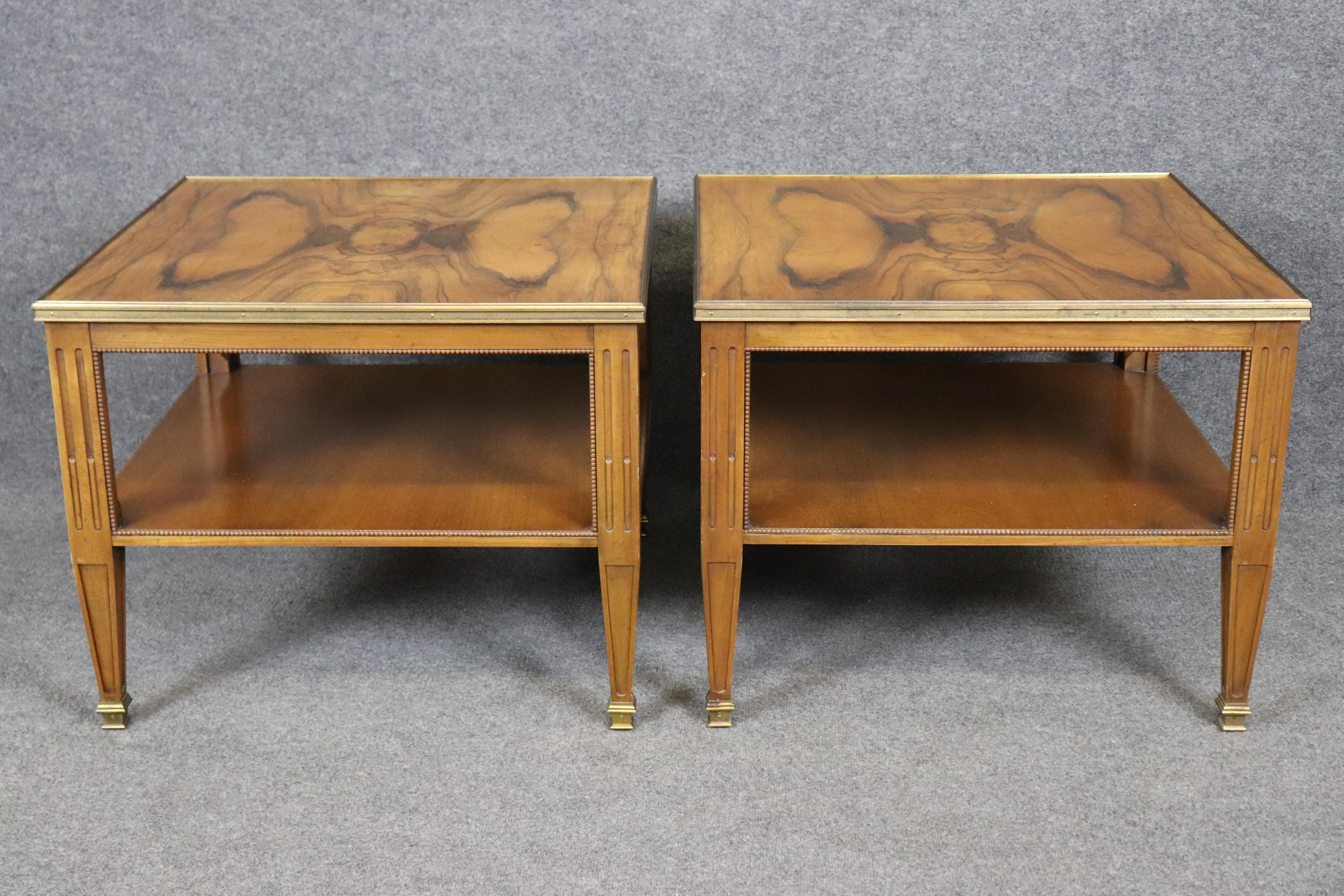 American Pair of Baker Furniture Company Rosewood Directoire End Tables For Sale
