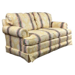 Pair of Baker Furniture Jacquard Upholstered Elegant Loveseats