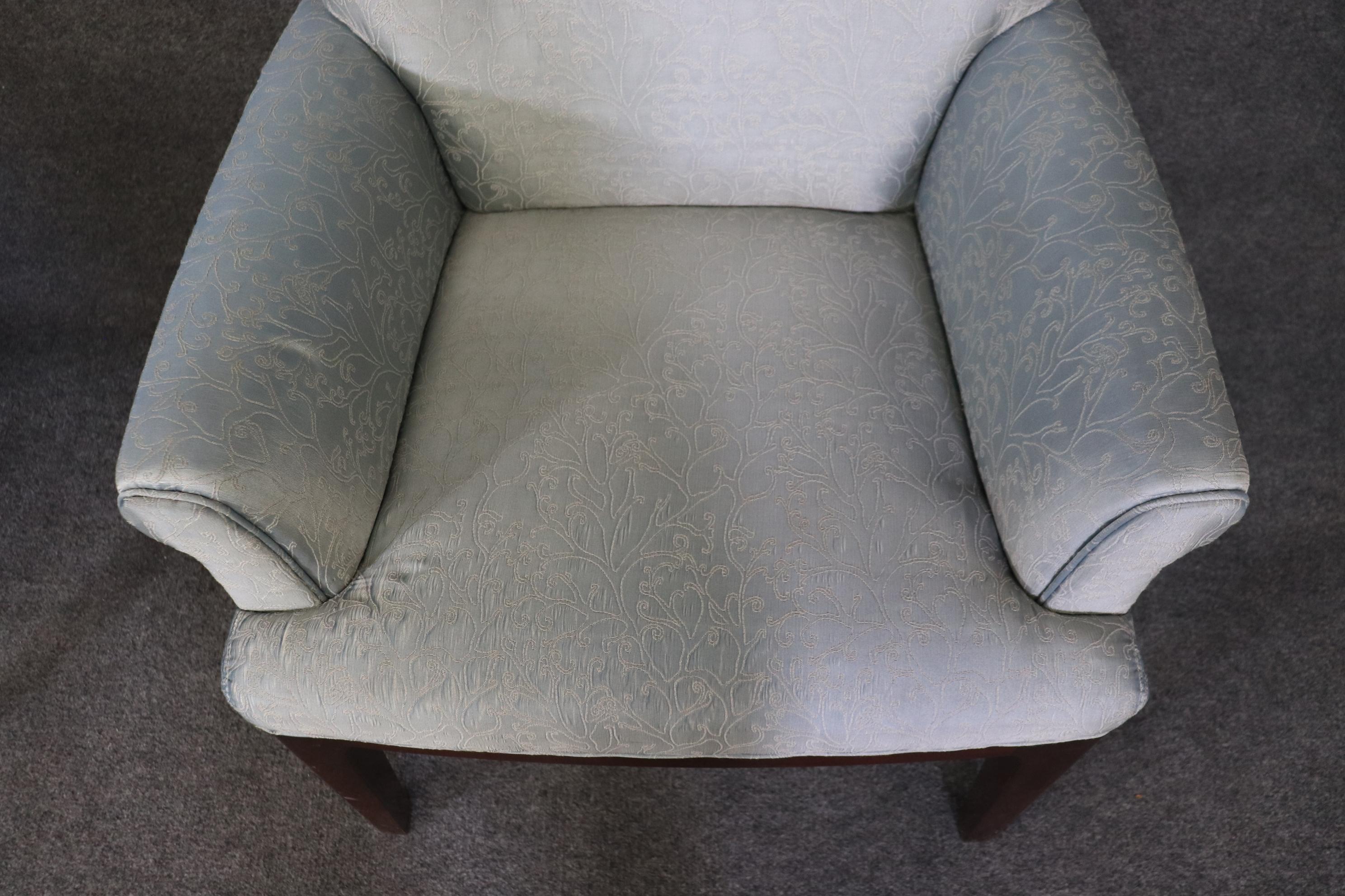 Pair of Baker Furniture Mahogany Mid Century Modern Bergere Dining Chairs 3