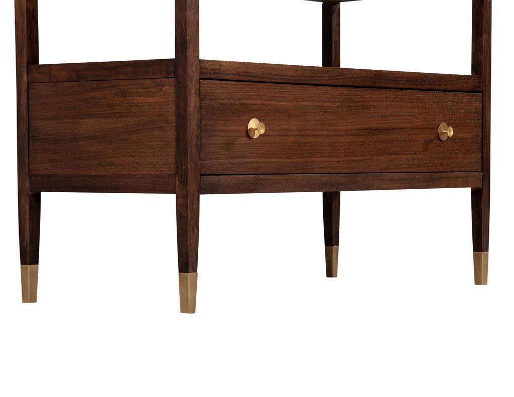 Pair of Baker Furniture Modern Walnut Chests 3